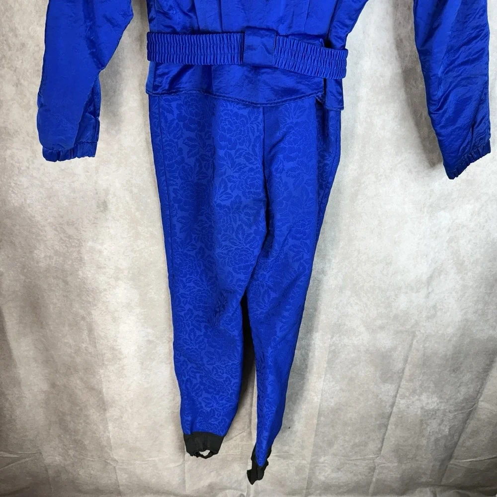 Vintage Nils Full Body Ski Suit In Cobalt Blue Women's Size 10‎